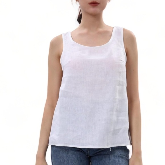 Garnet Hill Vida Linen Tank - Picture 1 of 4